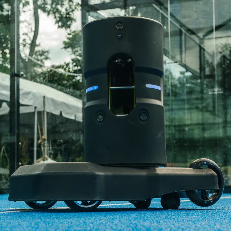Tennibot Partner padel ball machine on court